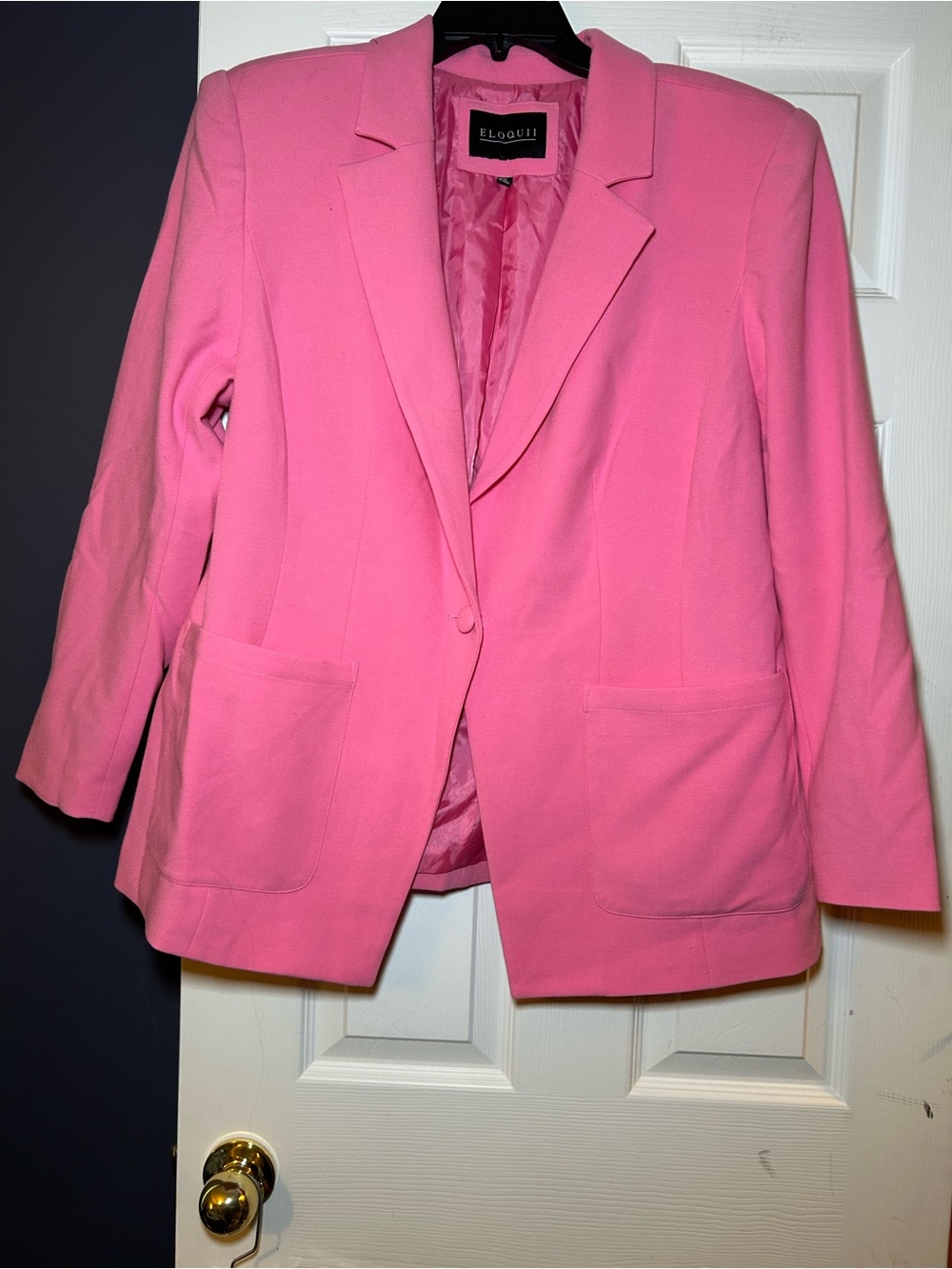Eloquii Pink Women’s Single-Button Blazer